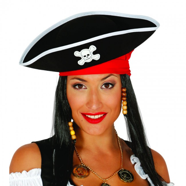 Sombrero Pirata Mujer✓ por sólo 3,15 €. Tienda Online. Envío en 24h.  . ✓. Artículos de decoración para Fiestas.