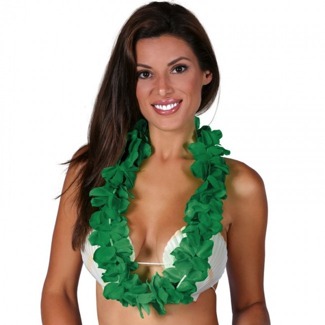 ▷ Comprar Collar hawaiano verde oscuro de disfraz