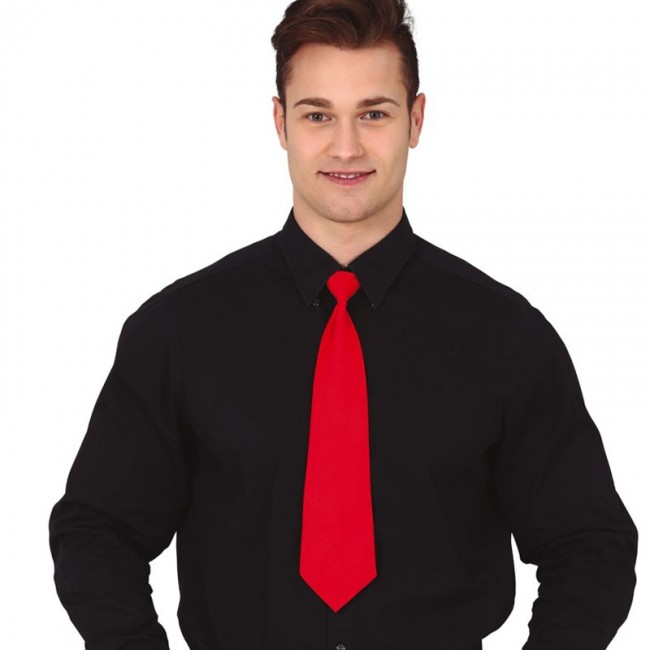 Comprar Corbata roja lisa de disfraz |【Envío en