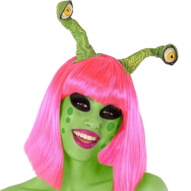 1 par con extraterrestre antena Diadema con verde ojo Gafas Decoración para  disfraces con fiestas , con extraterrestre Gafas, Mode de Mujer