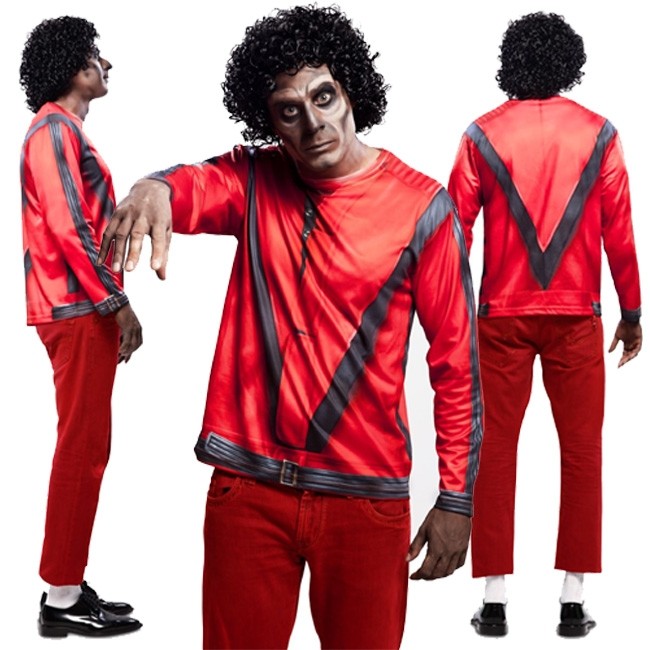 como resultado Sencillez Artístico Disfraz camiseta Michael Jackson Thriller adulto - Envío en 24h