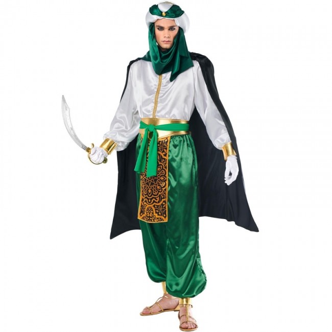Disfraz de Árabe beduino verde para hombre