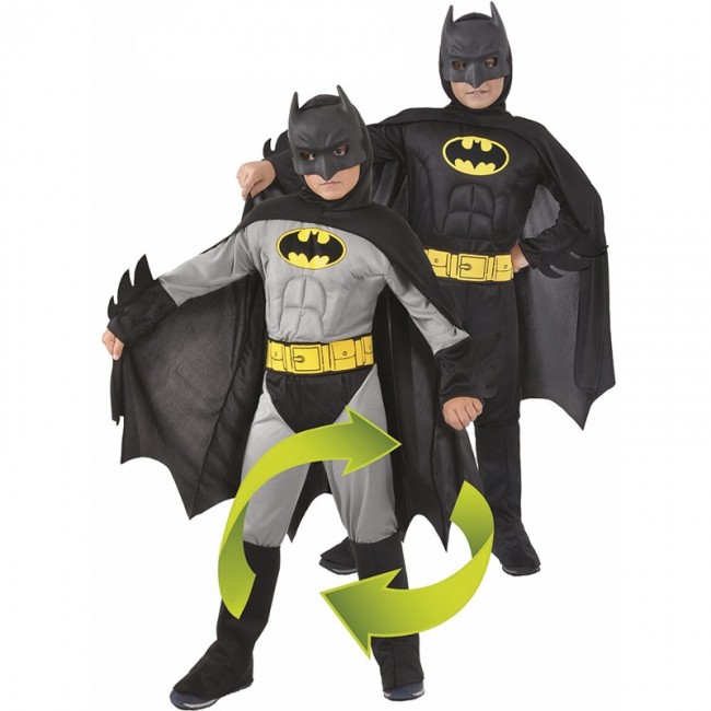 Entretener recursos humanos Arroyo ▷ Disfraz Batman musculoso reversible para Niño |【Envío en 24h】