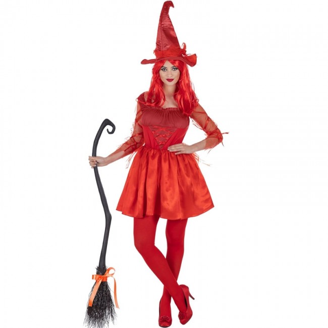 ▷ Disfraz Bruja Roja para Mujer【Envío Halloween en 24h】