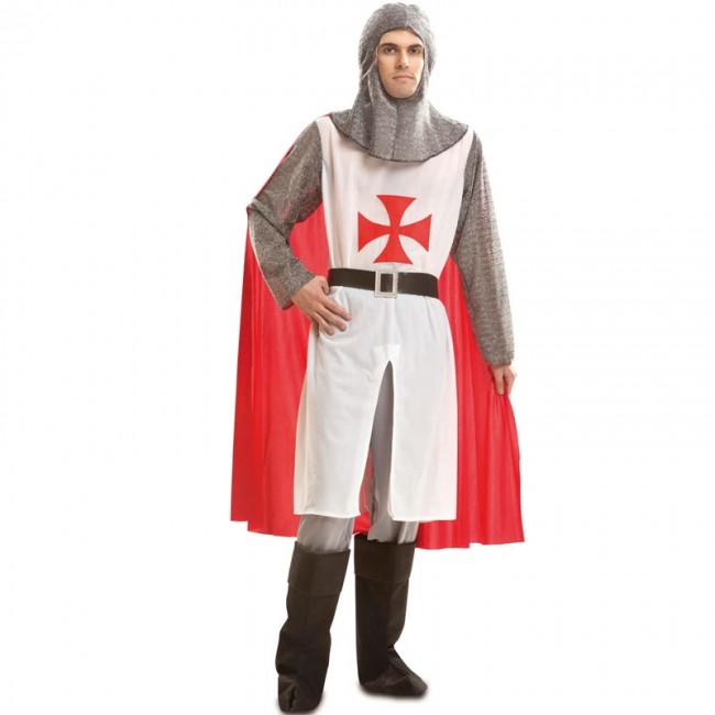Sombra Curiosidad avance ▷ Disfraz Caballero medieval rojo con capa para Hombre |【Envío en 24h】