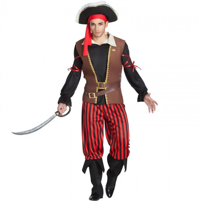 Ocho raíz puenting Disfraz Capitán Pirata para Hombre - Envíos en 24h