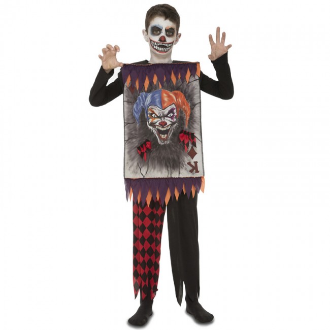 mendigo tsunami Trueno Disfraz Carta Joker Asesino niño | Disfraces Halloween en 24h