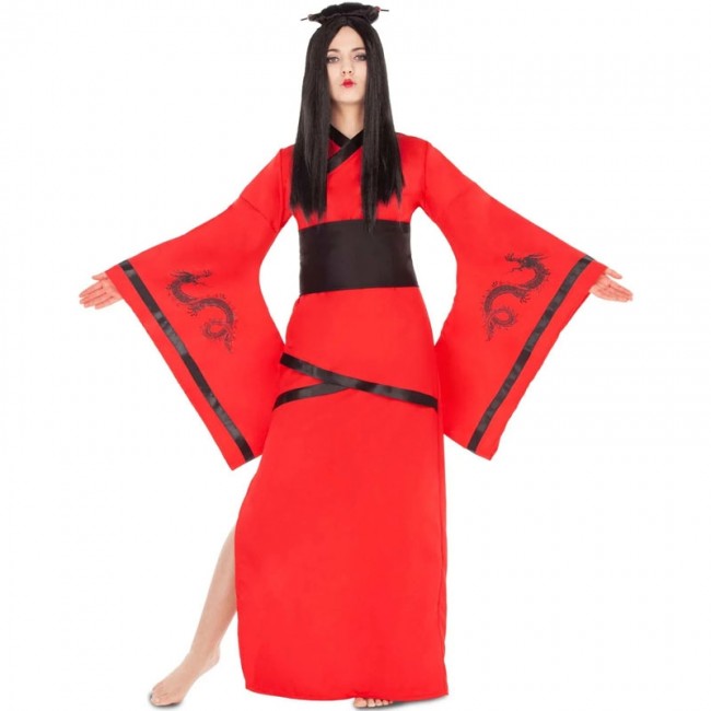 Amante cerca A merced de ▷ Disfraz China Dragón Rojo para Mujer【Envío en 24h】
