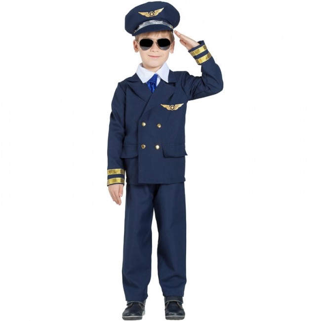 Disfraz de Piloto de Avión para Niños y Niñas