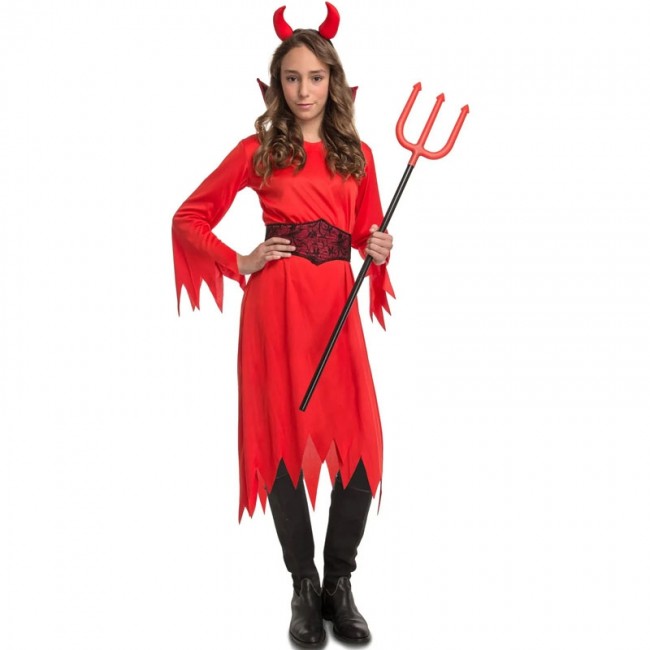 vencimiento Cooperación su ▷ Disfraz Diabla de los Infiernos para Niña |【Envío Halloween en 24h】