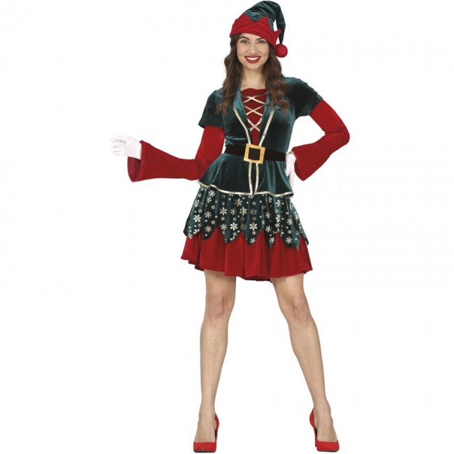 Disfraz Elfo ayudante de para Mujer de Navidad |【Envío 24h】