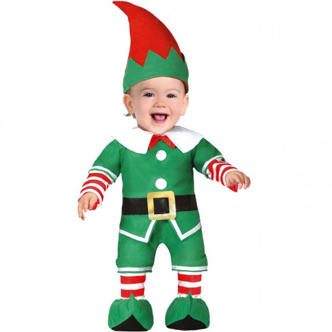 ▷ Disfraz Elfo navideño para Bebé Navidad |【Envío en