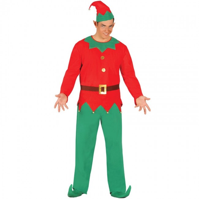Falsificación Más Arco iris Disfraz Elfo Santa Claus hombre - Envíos Navidad en 24h