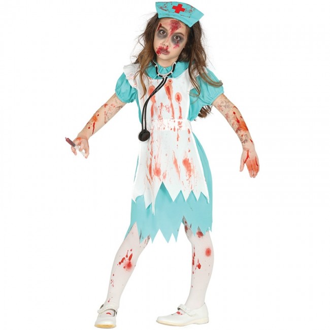Colega Significativo Restricciones Disfraz Enfermera Zombie niña | Disfraces Halloween en 24h