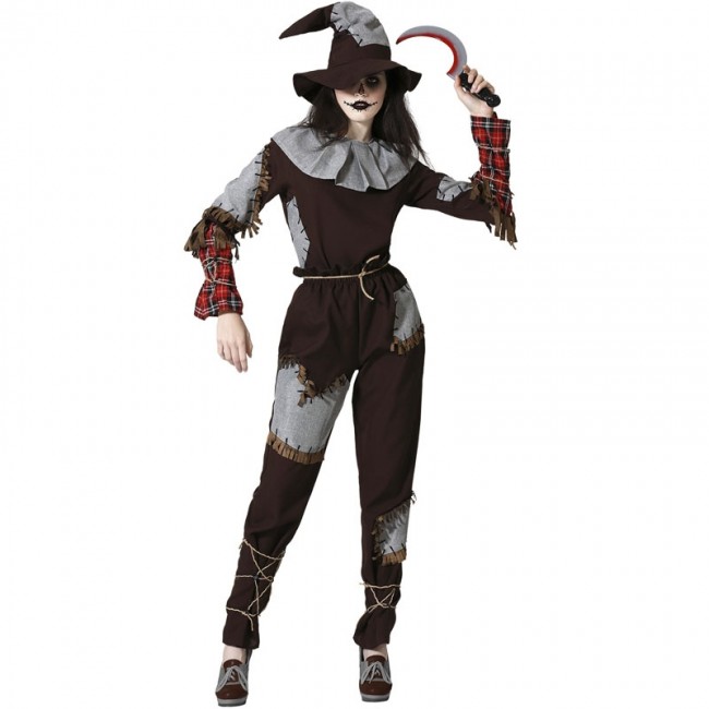 medias técnico Hong Kong ▷ Disfraz Espantapájaros sangrienta para Mujer |【Envío Halloween en 24h】