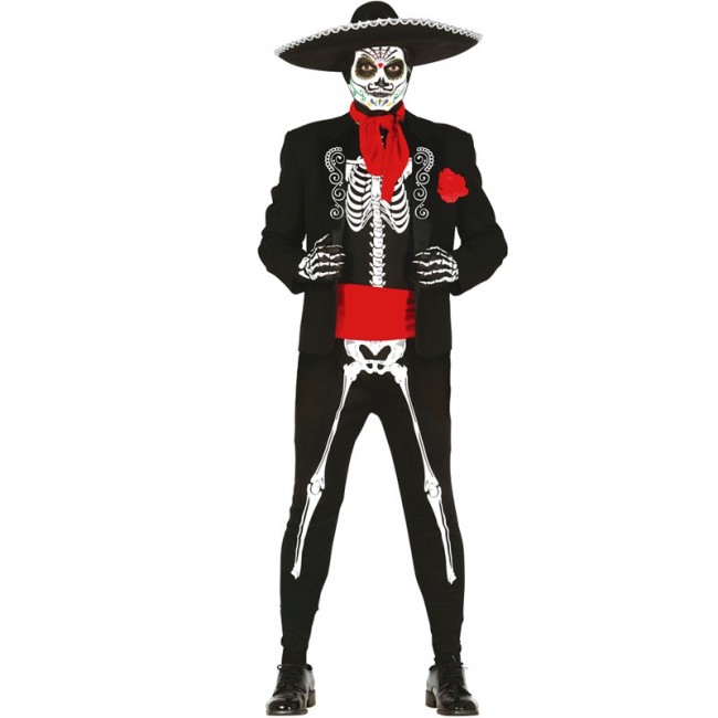 filosofía Paisaje Humano ▷ Disfraz Esqueleto Mexicano para Hombre |【Envío Halloween en 24h】