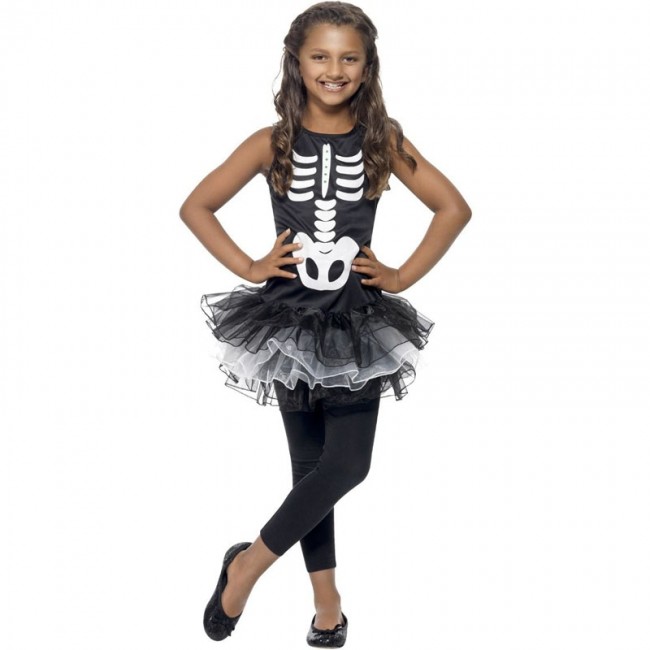 ▷ Disfraz Esqueleto tutú para Niña |【Envío Halloween en 24h】