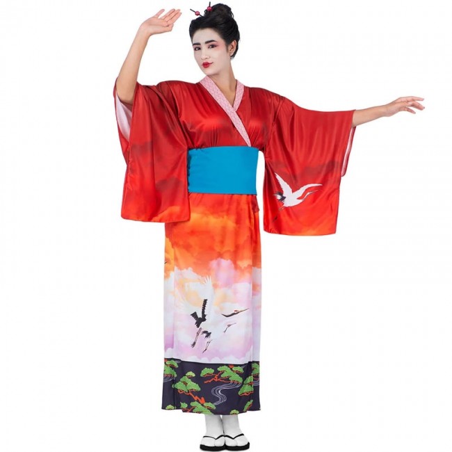 aire crecer Escultor ▷ Disfraz Geisha Kiharu para Mujer |【Envío en 24h】