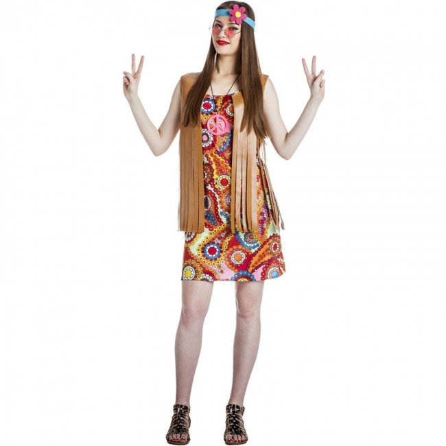 Comida sana sombrero comodidad ▷ Disfraz Hippie Happy para Mujer |【Envío en 24h】
