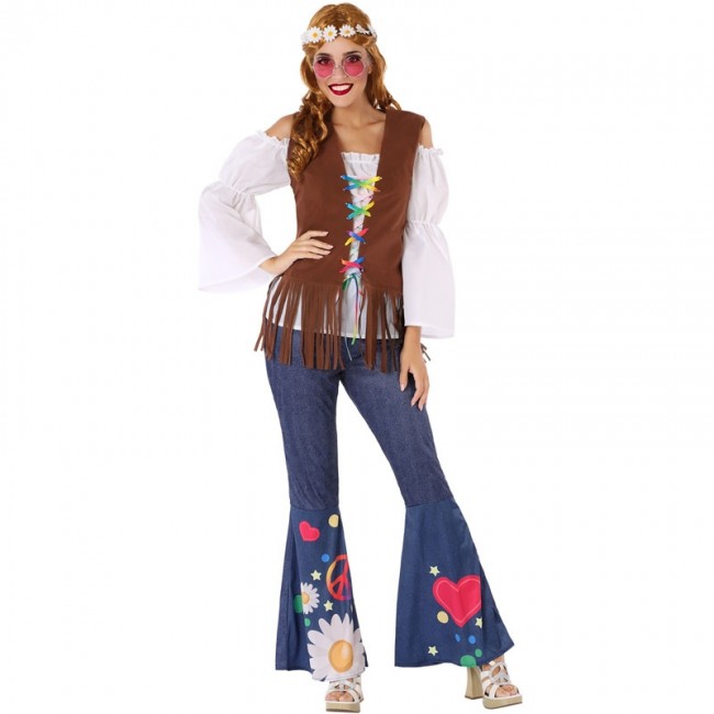 Me preparé Ewell De Dios ▷ Disfraz Hippie Sesentera para Mujer【Envío en 24h】
