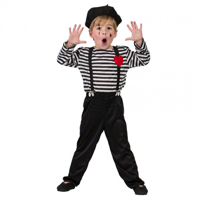 Agradecido Tormenta lineal Disfraz de Mimo Clown para niño