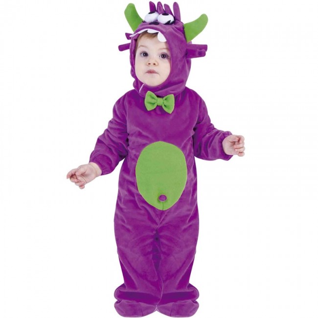 Ladrillo académico Convertir ▷ Disfraz Monstruo lila y verde para Bebé |【Envío Halloween en 24h】