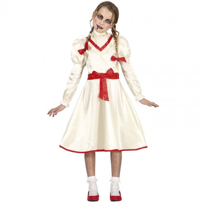 Hermanos Familiar Maniobra ▷ Disfraz Muñeca Annabelle para Niña |【Envío Halloween en 24h】