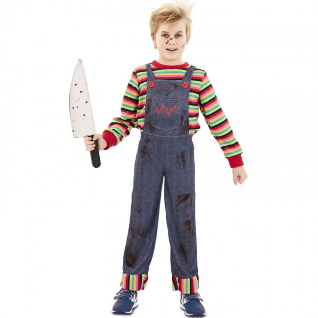 cortina novela Aplastar Disfraz Muñeco Chucky niño | Disfraces Halloween en 24h