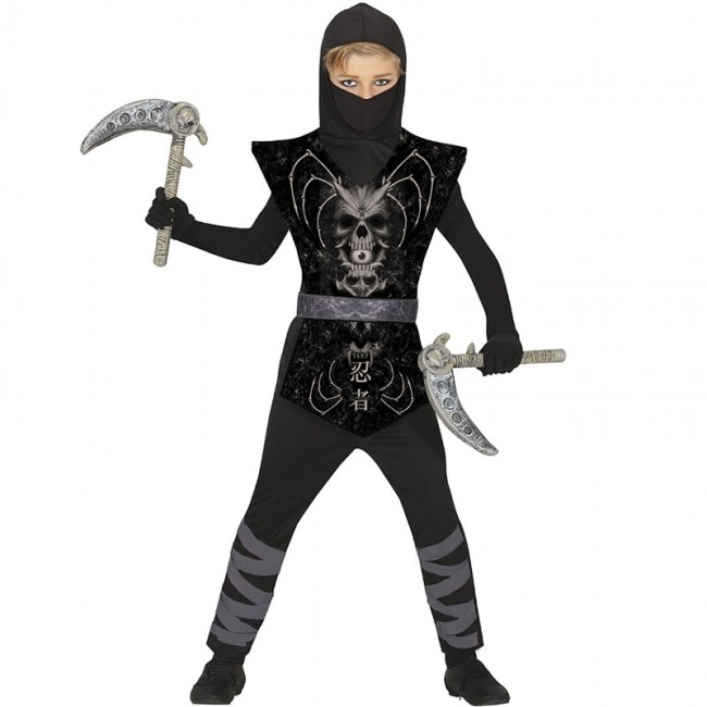Disfraz de ninja japonés para hombre, disfraz de guerrero negro para  adultos, trajes de Halloween