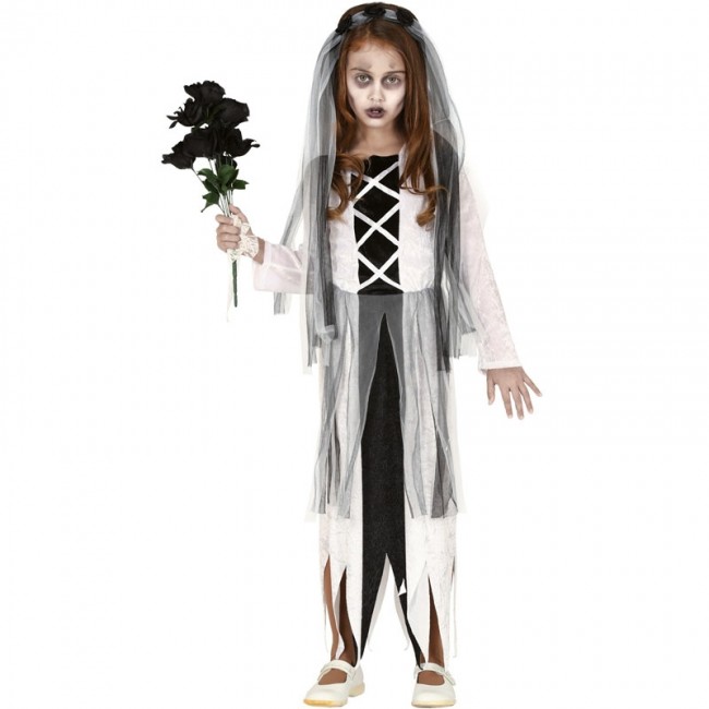Guijarro para donar veredicto ▷ Disfraz Novia Zombie para Niña【Envío Halloween en 24h】