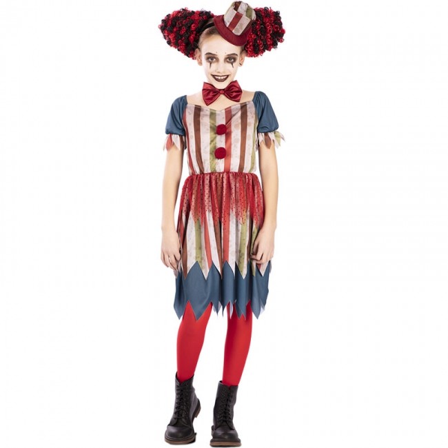 ▷ Disfraz Payasa Circo del Terror para Niña