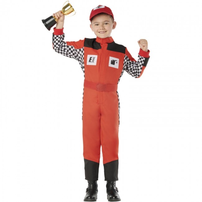 Disfraz de Piloto de coches para niño