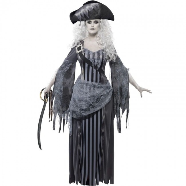2X Disfraz de mujer pirata de 5 piezas para la mascarada del