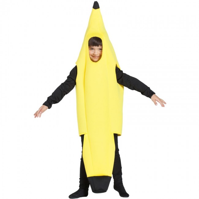 Disfraz de plátano para hombre: Este disfraz amarillo de plátano para  adulto incluye una combinación corta sin mangas.…