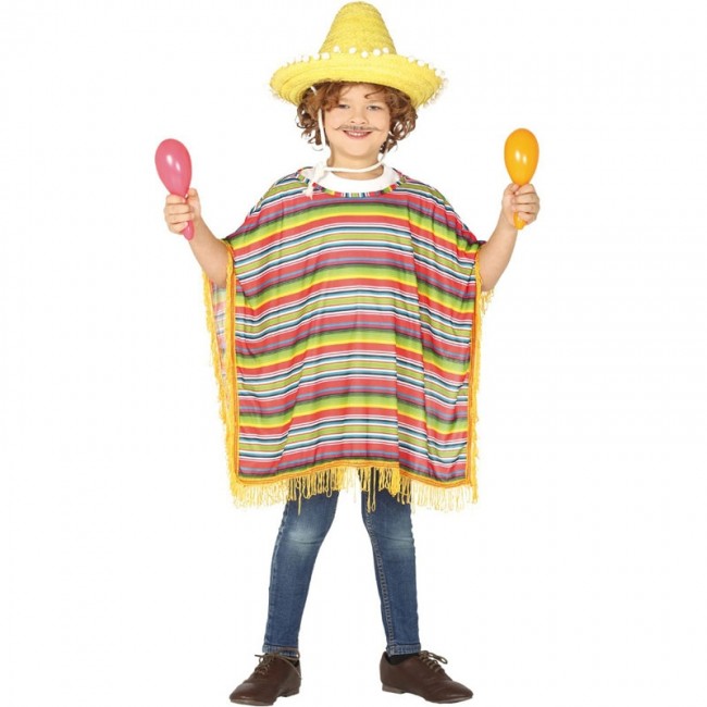 mezclador arcilla Cristo ▷ Disfraz Poncho Mexicano para Niño |【Envío en 24h】