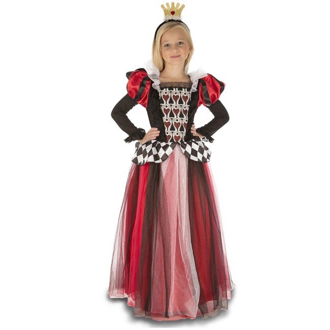 Se asemeja Vatio sello Disfraz de Reina de Corazones para niña | Envío en 24h