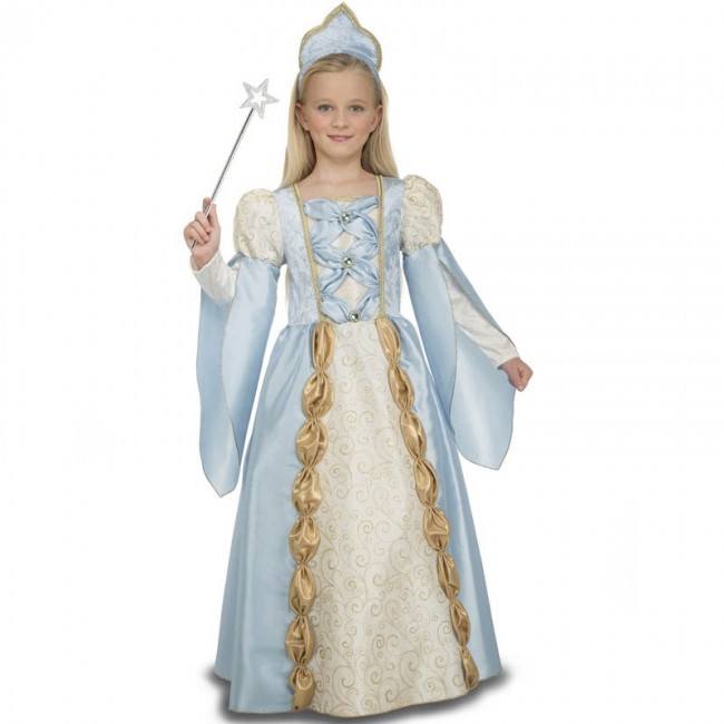 Sumergido Charlotte Bronte Empresario Disfraz Reina Medieval azul para Niña - Envío en 24h