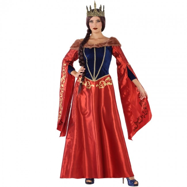 Disfraz de Reina Medieval Roja para mujer