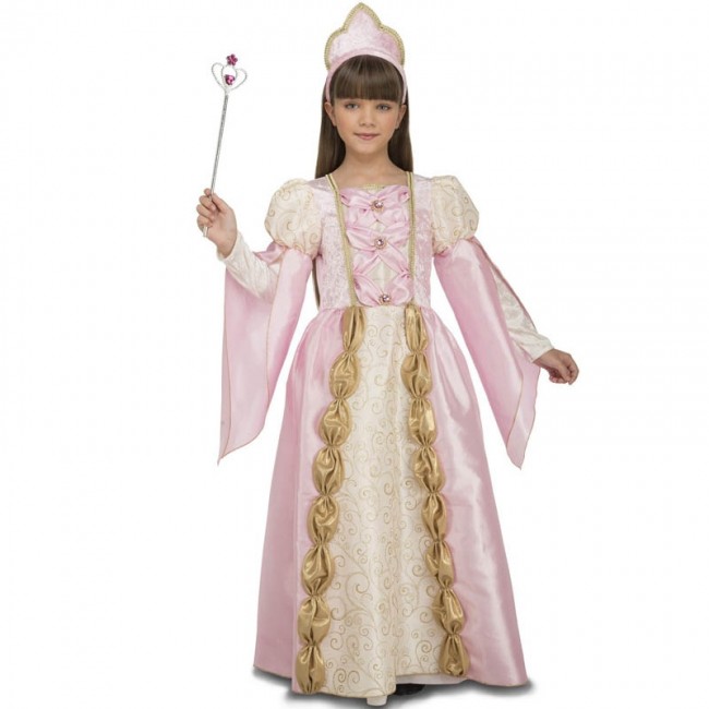 Privación ensalada cielo Disfraz Reina Medieval rosa para Niña - Envío en 24h