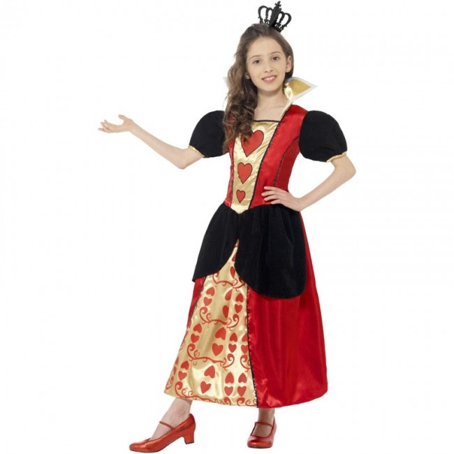 tonto India proteccion ▷ Disfraz Reina Roja de Corazones para Niña |【Envío en 24h】