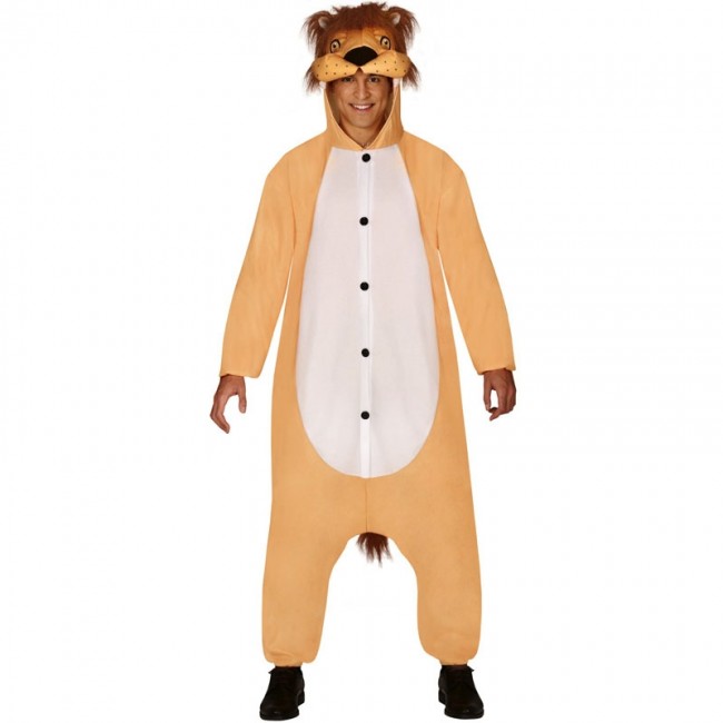 muestra Sociable pellizco ▷ Disfraz Rey león Kigurumi para Adulto【Envío Halloween en 24h】