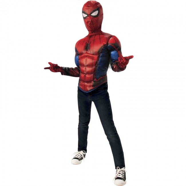 popurrí Ejecutar dolor de estómago ▷ Disfraz Spiderman pecho musculoso para Niño |【Envío en 24h】