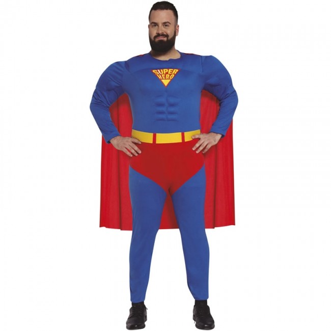 En riesgo congelado Personas con discapacidad auditiva Disfraz de Superman con Músculos para hombre | Envío en 24h