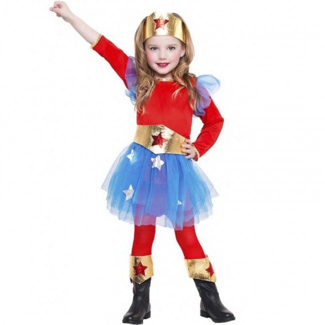 delicadeza leninismo lavabo ▷ Disfraz Superheroína Wonder Woman para Niña【Envío en 24h】