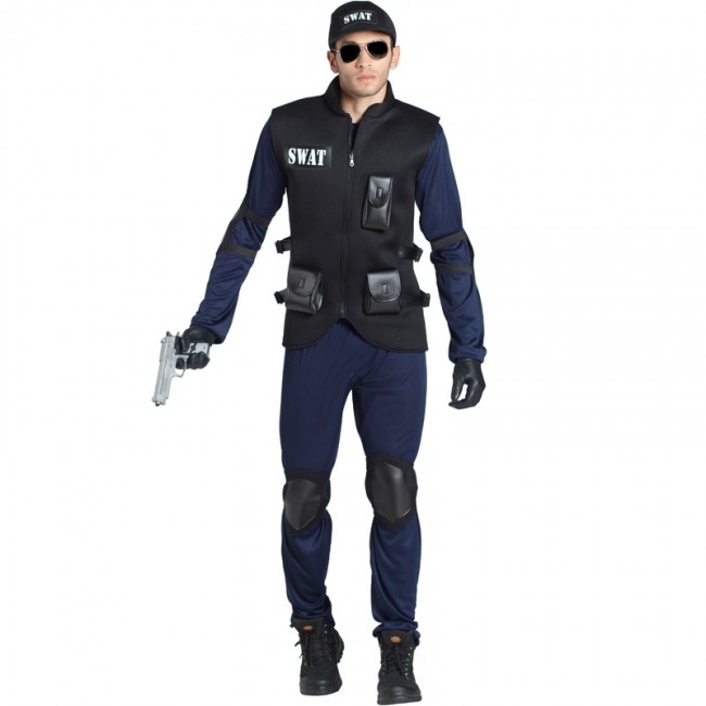 Disfraz agente de policía SWAT hombre