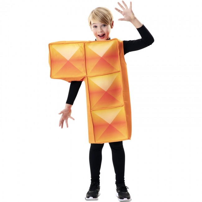 Fiesta Finalmente Malversar ▷ Disfraz Tetris naranja para Niños【Envío en 24h】
