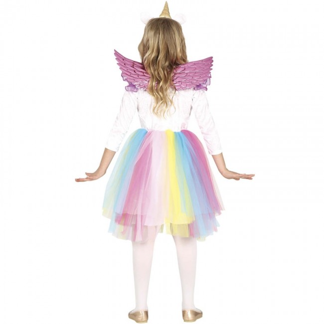 Disfraz de Unicornio Arcoíris Cálido para niña