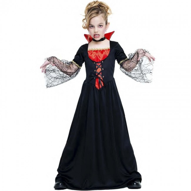 ▷ Disfraz Vampiresa siniestra para Niña |【Envío Halloween en 24h】