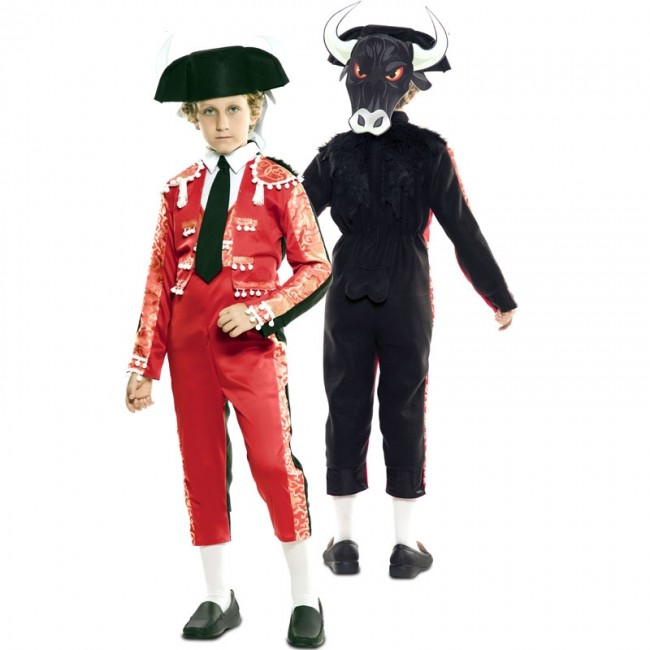 exhaustivo Absolutamente literalmente ▷ Disfraz Doble Torero y Toro para niños【Envío en 24h】