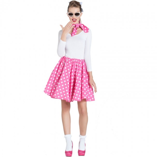 firma Coherente cartucho Disfraz Falda años 60 para Mujer en rosa - Envíos en 24h